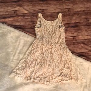 Lace scoop back dress